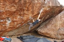 Bouldering in Hueco Tanks on 02/28/2020 with Blue Lizard Climbing and Yoga

Filename: SRM_20200228_1444560.jpg
Aperture: f/6.3
Shutter Speed: 1/250
Body: Canon EOS-1D Mark II
Lens: Canon EF 16-35mm f/2.8 L