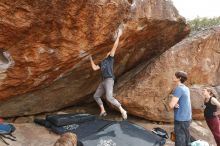 Bouldering in Hueco Tanks on 02/28/2020 with Blue Lizard Climbing and Yoga

Filename: SRM_20200228_1445530.jpg
Aperture: f/8.0
Shutter Speed: 1/250
Body: Canon EOS-1D Mark II
Lens: Canon EF 16-35mm f/2.8 L