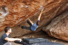 Bouldering in Hueco Tanks on 02/28/2020 with Blue Lizard Climbing and Yoga

Filename: SRM_20200228_1447430.jpg
Aperture: f/6.3
Shutter Speed: 1/250
Body: Canon EOS-1D Mark II
Lens: Canon EF 16-35mm f/2.8 L