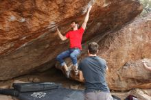 Bouldering in Hueco Tanks on 02/28/2020 with Blue Lizard Climbing and Yoga

Filename: SRM_20200228_1448180.jpg
Aperture: f/8.0
Shutter Speed: 1/250
Body: Canon EOS-1D Mark II
Lens: Canon EF 16-35mm f/2.8 L