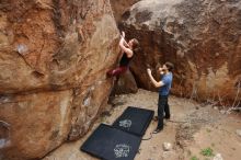 Bouldering in Hueco Tanks on 02/28/2020 with Blue Lizard Climbing and Yoga

Filename: SRM_20200228_1451040.jpg
Aperture: f/6.3
Shutter Speed: 1/250
Body: Canon EOS-1D Mark II
Lens: Canon EF 16-35mm f/2.8 L