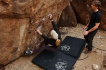 Bouldering in Hueco Tanks on 02/28/2020 with Blue Lizard Climbing and Yoga

Filename: SRM_20200228_1452350.jpg
Aperture: f/7.1
Shutter Speed: 1/250
Body: Canon EOS-1D Mark II
Lens: Canon EF 16-35mm f/2.8 L