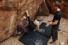 Bouldering in Hueco Tanks on 02/28/2020 with Blue Lizard Climbing and Yoga

Filename: SRM_20200228_1452550.jpg
Aperture: f/7.1
Shutter Speed: 1/250
Body: Canon EOS-1D Mark II
Lens: Canon EF 16-35mm f/2.8 L