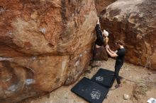 Bouldering in Hueco Tanks on 02/28/2020 with Blue Lizard Climbing and Yoga

Filename: SRM_20200228_1453050.jpg
Aperture: f/6.3
Shutter Speed: 1/250
Body: Canon EOS-1D Mark II
Lens: Canon EF 16-35mm f/2.8 L