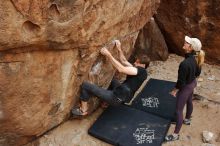 Bouldering in Hueco Tanks on 02/28/2020 with Blue Lizard Climbing and Yoga

Filename: SRM_20200228_1455240.jpg
Aperture: f/7.1
Shutter Speed: 1/250
Body: Canon EOS-1D Mark II
Lens: Canon EF 16-35mm f/2.8 L