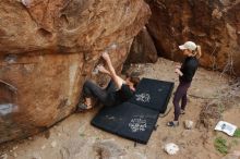 Bouldering in Hueco Tanks on 02/28/2020 with Blue Lizard Climbing and Yoga

Filename: SRM_20200228_1456060.jpg
Aperture: f/7.1
Shutter Speed: 1/250
Body: Canon EOS-1D Mark II
Lens: Canon EF 16-35mm f/2.8 L