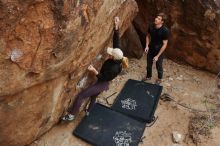 Bouldering in Hueco Tanks on 02/28/2020 with Blue Lizard Climbing and Yoga

Filename: SRM_20200228_1458490.jpg
Aperture: f/7.1
Shutter Speed: 1/250
Body: Canon EOS-1D Mark II
Lens: Canon EF 16-35mm f/2.8 L