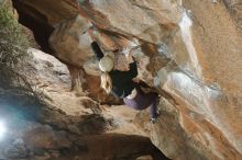 Bouldering in Hueco Tanks on 02/28/2020 with Blue Lizard Climbing and Yoga

Filename: SRM_20200228_1503090.jpg
Aperture: f/5.6
Shutter Speed: 1/250
Body: Canon EOS-1D Mark II
Lens: Canon EF 16-35mm f/2.8 L