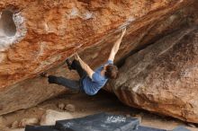 Bouldering in Hueco Tanks on 02/28/2020 with Blue Lizard Climbing and Yoga

Filename: SRM_20200228_1505460.jpg
Aperture: f/5.0
Shutter Speed: 1/250
Body: Canon EOS-1D Mark II
Lens: Canon EF 16-35mm f/2.8 L