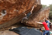 Bouldering in Hueco Tanks on 02/28/2020 with Blue Lizard Climbing and Yoga

Filename: SRM_20200228_1508060.jpg
Aperture: f/6.3
Shutter Speed: 1/250
Body: Canon EOS-1D Mark II
Lens: Canon EF 16-35mm f/2.8 L