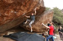 Bouldering in Hueco Tanks on 02/28/2020 with Blue Lizard Climbing and Yoga

Filename: SRM_20200228_1508071.jpg
Aperture: f/6.3
Shutter Speed: 1/250
Body: Canon EOS-1D Mark II
Lens: Canon EF 16-35mm f/2.8 L