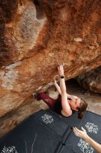 Bouldering in Hueco Tanks on 02/28/2020 with Blue Lizard Climbing and Yoga

Filename: SRM_20200228_1518290.jpg
Aperture: f/7.1
Shutter Speed: 1/250
Body: Canon EOS-1D Mark II
Lens: Canon EF 16-35mm f/2.8 L