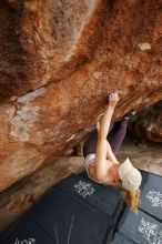 Bouldering in Hueco Tanks on 02/28/2020 with Blue Lizard Climbing and Yoga

Filename: SRM_20200228_1519281.jpg
Aperture: f/7.1
Shutter Speed: 1/250
Body: Canon EOS-1D Mark II
Lens: Canon EF 16-35mm f/2.8 L