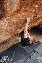 Bouldering in Hueco Tanks on 02/28/2020 with Blue Lizard Climbing and Yoga

Filename: SRM_20200228_1526370.jpg
Aperture: f/7.1
Shutter Speed: 1/250
Body: Canon EOS-1D Mark II
Lens: Canon EF 16-35mm f/2.8 L