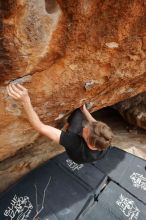 Bouldering in Hueco Tanks on 02/28/2020 with Blue Lizard Climbing and Yoga

Filename: SRM_20200228_1526480.jpg
Aperture: f/7.1
Shutter Speed: 1/250
Body: Canon EOS-1D Mark II
Lens: Canon EF 16-35mm f/2.8 L