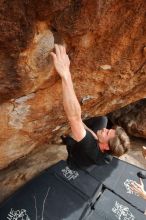 Bouldering in Hueco Tanks on 02/28/2020 with Blue Lizard Climbing and Yoga

Filename: SRM_20200228_1526590.jpg
Aperture: f/7.1
Shutter Speed: 1/250
Body: Canon EOS-1D Mark II
Lens: Canon EF 16-35mm f/2.8 L