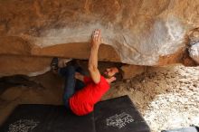 Bouldering in Hueco Tanks on 02/28/2020 with Blue Lizard Climbing and Yoga

Filename: SRM_20200228_1541420.jpg
Aperture: f/3.5
Shutter Speed: 1/250
Body: Canon EOS-1D Mark II
Lens: Canon EF 16-35mm f/2.8 L