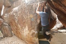 Bouldering in Hueco Tanks on 02/28/2020 with Blue Lizard Climbing and Yoga

Filename: SRM_20200228_1545010.jpg
Aperture: f/6.3
Shutter Speed: 1/250
Body: Canon EOS-1D Mark II
Lens: Canon EF 16-35mm f/2.8 L