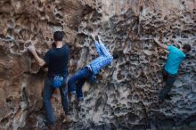 Bouldering in Hueco Tanks on 02/28/2020 with Blue Lizard Climbing and Yoga

Filename: SRM_20200228_1648000.jpg
Aperture: f/3.2
Shutter Speed: 1/250
Body: Canon EOS-1D Mark II
Lens: Canon EF 50mm f/1.8 II