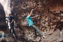 Bouldering in Hueco Tanks on 02/28/2020 with Blue Lizard Climbing and Yoga

Filename: SRM_20200228_1649460.jpg
Aperture: f/2.8
Shutter Speed: 1/100
Body: Canon EOS-1D Mark II
Lens: Canon EF 50mm f/1.8 II