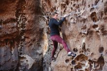 Bouldering in Hueco Tanks on 02/28/2020 with Blue Lizard Climbing and Yoga

Filename: SRM_20200228_1657132.jpg
Aperture: f/2.8
Shutter Speed: 1/100
Body: Canon EOS-1D Mark II
Lens: Canon EF 50mm f/1.8 II