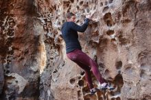 Bouldering in Hueco Tanks on 02/28/2020 with Blue Lizard Climbing and Yoga

Filename: SRM_20200228_1657210.jpg
Aperture: f/2.5
Shutter Speed: 1/100
Body: Canon EOS-1D Mark II
Lens: Canon EF 50mm f/1.8 II