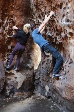 Bouldering in Hueco Tanks on 02/28/2020 with Blue Lizard Climbing and Yoga

Filename: SRM_20200228_1701400.jpg
Aperture: f/2.5
Shutter Speed: 1/100
Body: Canon EOS-1D Mark II
Lens: Canon EF 50mm f/1.8 II