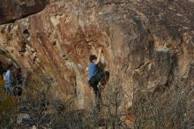 Bouldering in Hueco Tanks on 02/28/2020 with Blue Lizard Climbing and Yoga

Filename: SRM_20200228_1747130.jpg
Aperture: f/5.6
Shutter Speed: 1/400
Body: Canon EOS-1D Mark II
Lens: Canon EF 50mm f/1.8 II