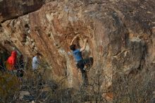 Bouldering in Hueco Tanks on 02/28/2020 with Blue Lizard Climbing and Yoga

Filename: SRM_20200228_1747170.jpg
Aperture: f/6.3
Shutter Speed: 1/400
Body: Canon EOS-1D Mark II
Lens: Canon EF 50mm f/1.8 II