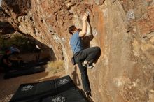 Bouldering in Hueco Tanks on 02/28/2020 with Blue Lizard Climbing and Yoga

Filename: SRM_20200228_1749120.jpg
Aperture: f/7.1
Shutter Speed: 1/500
Body: Canon EOS-1D Mark II
Lens: Canon EF 16-35mm f/2.8 L