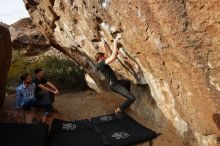 Bouldering in Hueco Tanks on 02/28/2020 with Blue Lizard Climbing and Yoga

Filename: SRM_20200228_1750370.jpg
Aperture: f/5.0
Shutter Speed: 1/500
Body: Canon EOS-1D Mark II
Lens: Canon EF 16-35mm f/2.8 L