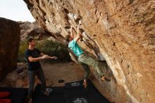 Bouldering in Hueco Tanks on 02/28/2020 with Blue Lizard Climbing and Yoga

Filename: SRM_20200228_1755500.jpg
Aperture: f/5.0
Shutter Speed: 1/400
Body: Canon EOS-1D Mark II
Lens: Canon EF 16-35mm f/2.8 L