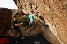 Bouldering in Hueco Tanks on 02/28/2020 with Blue Lizard Climbing and Yoga

Filename: SRM_20200228_1755501.jpg
Aperture: f/5.0
Shutter Speed: 1/400
Body: Canon EOS-1D Mark II
Lens: Canon EF 16-35mm f/2.8 L