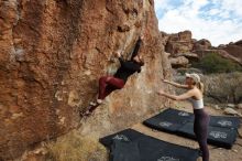 Bouldering in Hueco Tanks on 02/28/2020 with Blue Lizard Climbing and Yoga

Filename: SRM_20200228_1804590.jpg
Aperture: f/6.3
Shutter Speed: 1/250
Body: Canon EOS-1D Mark II
Lens: Canon EF 16-35mm f/2.8 L