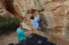 Bouldering in Hueco Tanks on 02/28/2020 with Blue Lizard Climbing and Yoga

Filename: SRM_20200228_1821510.jpg
Aperture: f/6.3
Shutter Speed: 1/250
Body: Canon EOS-1D Mark II
Lens: Canon EF 16-35mm f/2.8 L