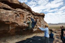 Bouldering in Hueco Tanks on 02/29/2020 with Blue Lizard Climbing and Yoga

Filename: SRM_20200229_1107550.jpg
Aperture: f/6.3
Shutter Speed: 1/250
Body: Canon EOS-1D Mark II
Lens: Canon EF 16-35mm f/2.8 L