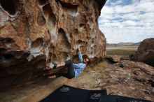 Bouldering in Hueco Tanks on 02/29/2020 with Blue Lizard Climbing and Yoga

Filename: SRM_20200229_1111130.jpg
Aperture: f/6.3
Shutter Speed: 1/320
Body: Canon EOS-1D Mark II
Lens: Canon EF 16-35mm f/2.8 L