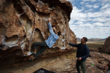 Bouldering in Hueco Tanks on 02/29/2020 with Blue Lizard Climbing and Yoga

Filename: SRM_20200229_1111190.jpg
Aperture: f/7.1
Shutter Speed: 1/320
Body: Canon EOS-1D Mark II
Lens: Canon EF 16-35mm f/2.8 L