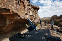 Bouldering in Hueco Tanks on 02/29/2020 with Blue Lizard Climbing and Yoga

Filename: SRM_20200229_1118180.jpg
Aperture: f/7.1
Shutter Speed: 1/320
Body: Canon EOS-1D Mark II
Lens: Canon EF 16-35mm f/2.8 L