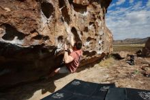 Bouldering in Hueco Tanks on 02/29/2020 with Blue Lizard Climbing and Yoga

Filename: SRM_20200229_1122070.jpg
Aperture: f/10.0
Shutter Speed: 1/320
Body: Canon EOS-1D Mark II
Lens: Canon EF 16-35mm f/2.8 L