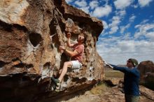 Bouldering in Hueco Tanks on 02/29/2020 with Blue Lizard Climbing and Yoga

Filename: SRM_20200229_1122140.jpg
Aperture: f/10.0
Shutter Speed: 1/320
Body: Canon EOS-1D Mark II
Lens: Canon EF 16-35mm f/2.8 L