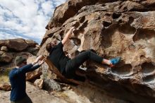 Bouldering in Hueco Tanks on 02/29/2020 with Blue Lizard Climbing and Yoga

Filename: SRM_20200229_1125180.jpg
Aperture: f/8.0
Shutter Speed: 1/320
Body: Canon EOS-1D Mark II
Lens: Canon EF 16-35mm f/2.8 L