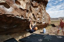 Bouldering in Hueco Tanks on 02/29/2020 with Blue Lizard Climbing and Yoga

Filename: SRM_20200229_1126330.jpg
Aperture: f/7.1
Shutter Speed: 1/320
Body: Canon EOS-1D Mark II
Lens: Canon EF 16-35mm f/2.8 L