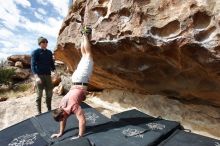 Bouldering in Hueco Tanks on 02/29/2020 with Blue Lizard Climbing and Yoga

Filename: SRM_20200229_1135120.jpg
Aperture: f/5.6
Shutter Speed: 1/320
Body: Canon EOS-1D Mark II
Lens: Canon EF 16-35mm f/2.8 L