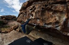 Bouldering in Hueco Tanks on 02/29/2020 with Blue Lizard Climbing and Yoga

Filename: SRM_20200229_1137450.jpg
Aperture: f/8.0
Shutter Speed: 1/250
Body: Canon EOS-1D Mark II
Lens: Canon EF 16-35mm f/2.8 L