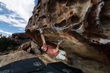 Bouldering in Hueco Tanks on 02/29/2020 with Blue Lizard Climbing and Yoga

Filename: SRM_20200229_1144120.jpg
Aperture: f/8.0
Shutter Speed: 1/250
Body: Canon EOS-1D Mark II
Lens: Canon EF 16-35mm f/2.8 L