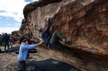 Bouldering in Hueco Tanks on 02/29/2020 with Blue Lizard Climbing and Yoga

Filename: SRM_20200229_1149350.jpg
Aperture: f/5.6
Shutter Speed: 1/250
Body: Canon EOS-1D Mark II
Lens: Canon EF 16-35mm f/2.8 L