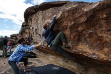 Bouldering in Hueco Tanks on 02/29/2020 with Blue Lizard Climbing and Yoga

Filename: SRM_20200229_1149420.jpg
Aperture: f/5.6
Shutter Speed: 1/250
Body: Canon EOS-1D Mark II
Lens: Canon EF 16-35mm f/2.8 L