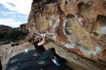 Bouldering in Hueco Tanks on 02/29/2020 with Blue Lizard Climbing and Yoga

Filename: SRM_20200229_1151430.jpg
Aperture: f/7.1
Shutter Speed: 1/250
Body: Canon EOS-1D Mark II
Lens: Canon EF 16-35mm f/2.8 L