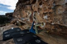 Bouldering in Hueco Tanks on 02/29/2020 with Blue Lizard Climbing and Yoga

Filename: SRM_20200229_1152270.jpg
Aperture: f/7.1
Shutter Speed: 1/250
Body: Canon EOS-1D Mark II
Lens: Canon EF 16-35mm f/2.8 L